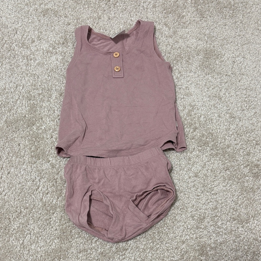 Had & Lennon Pink Sleeveless Top and Shorts Set